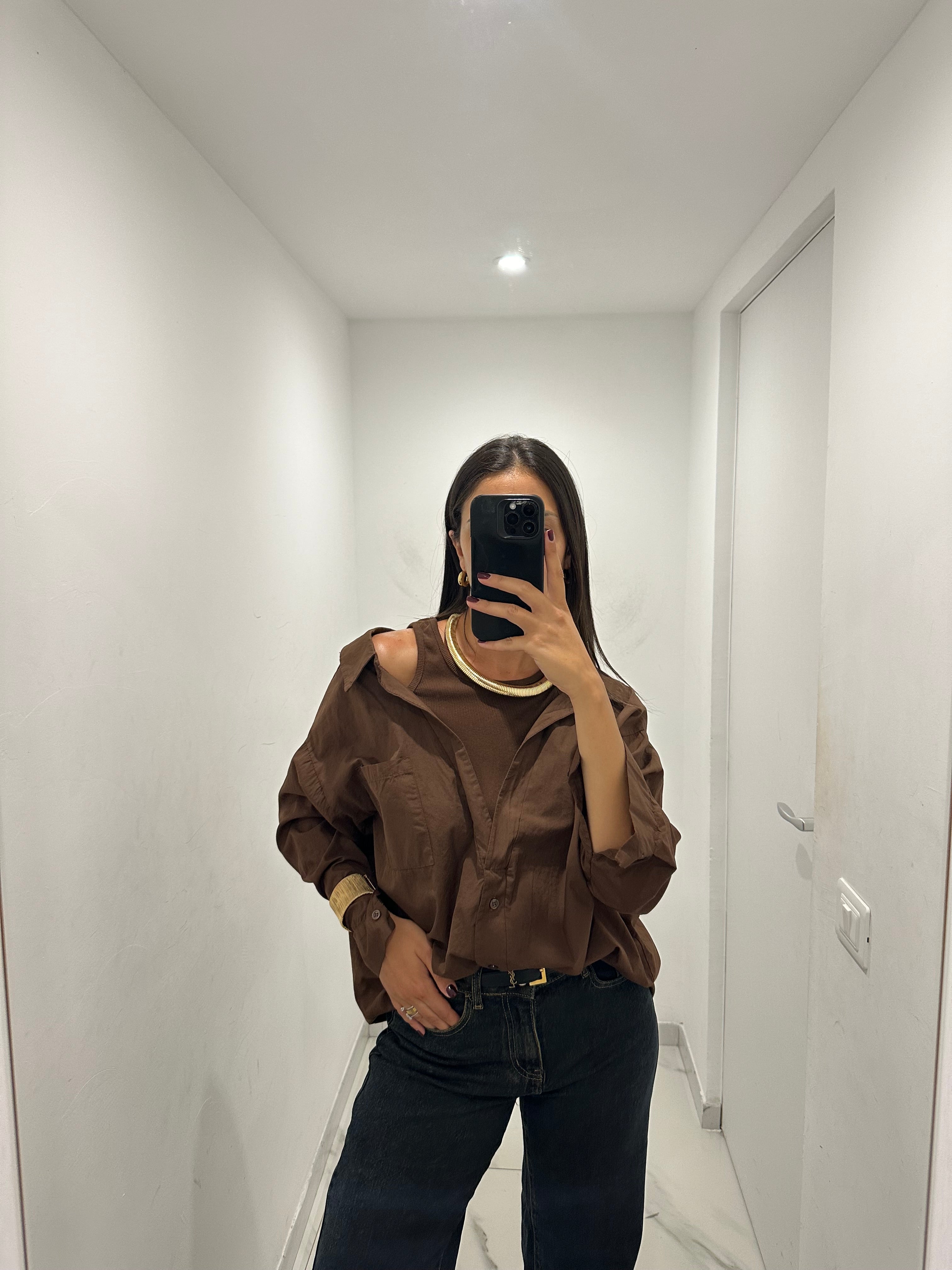 Camicia+canotta cioccolato