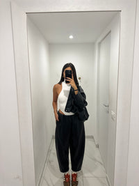 Pantalone ecopelle ballon