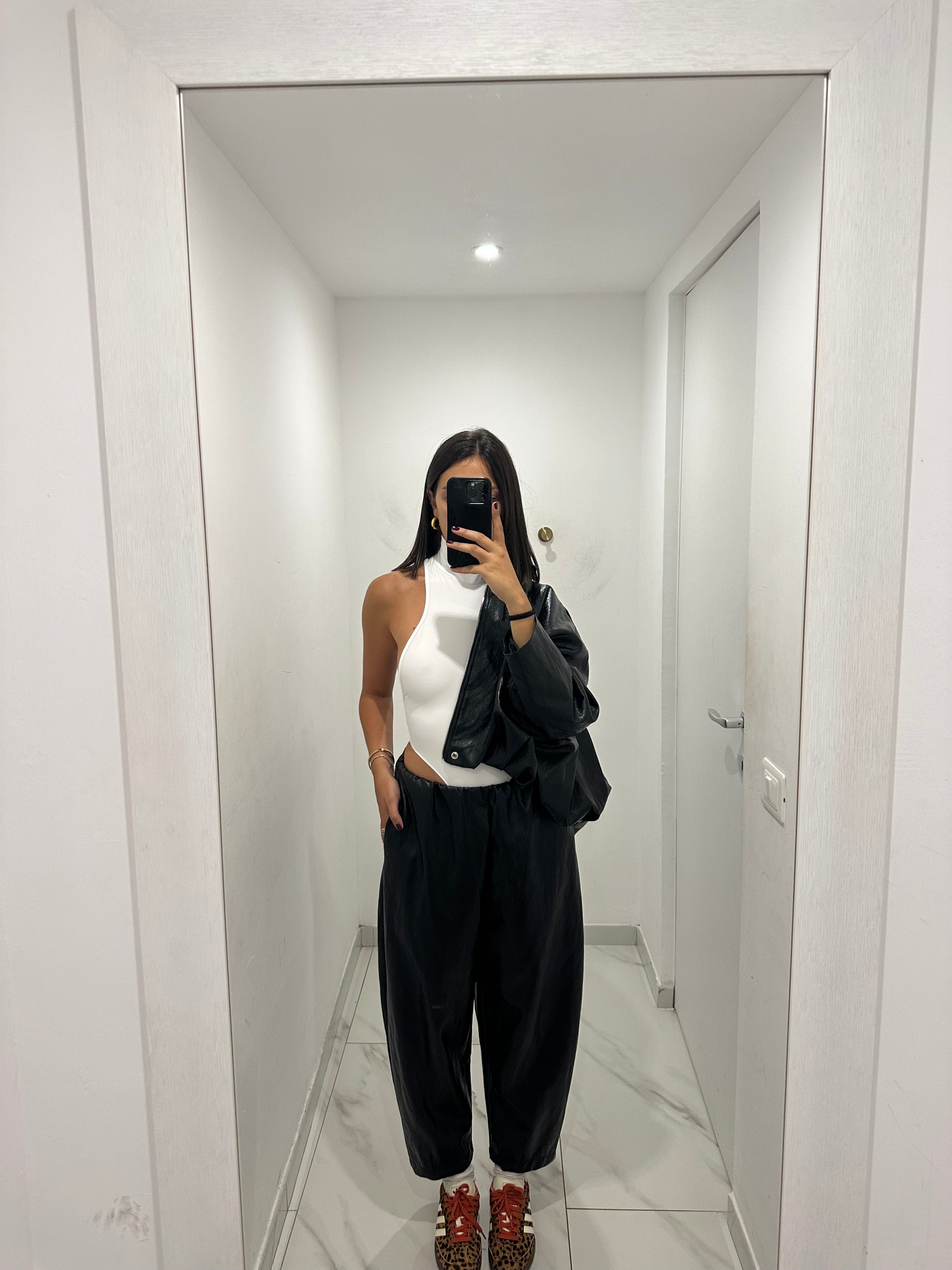 Pantalone ecopelle ballon