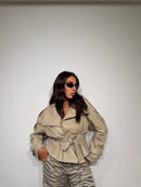 Mini trench Crema