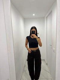 Jeans baggy leopardo
