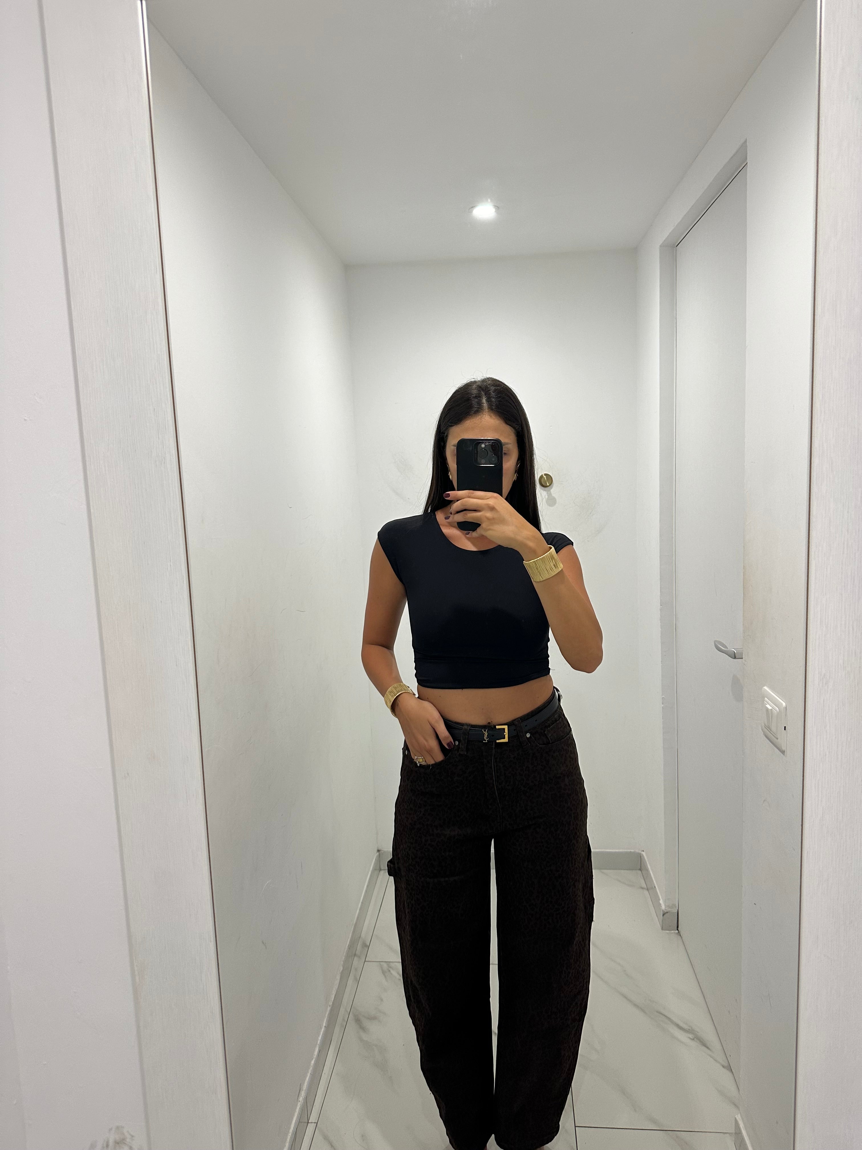 Jeans baggy leopardo
