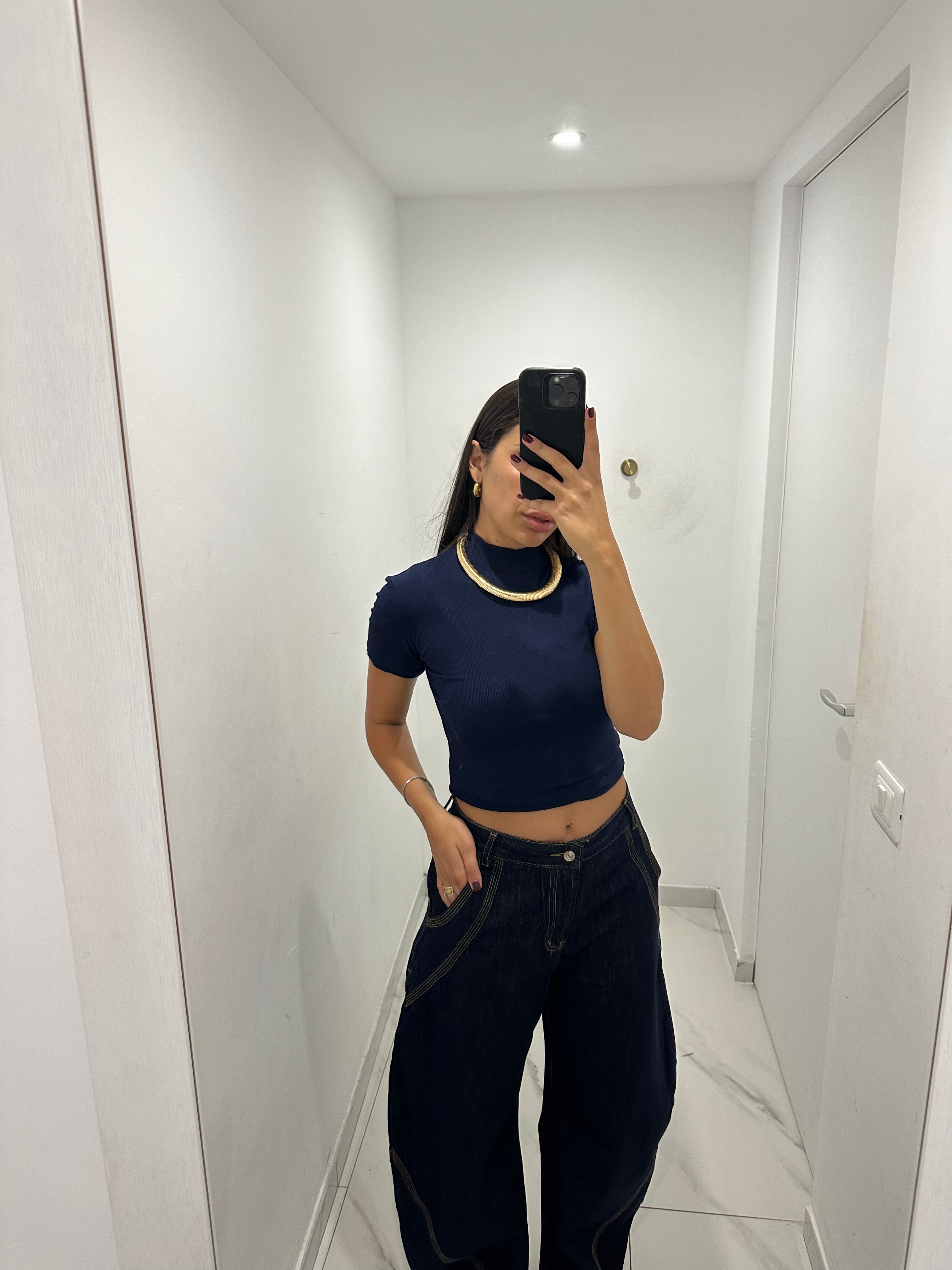 Jeans balloon scuro