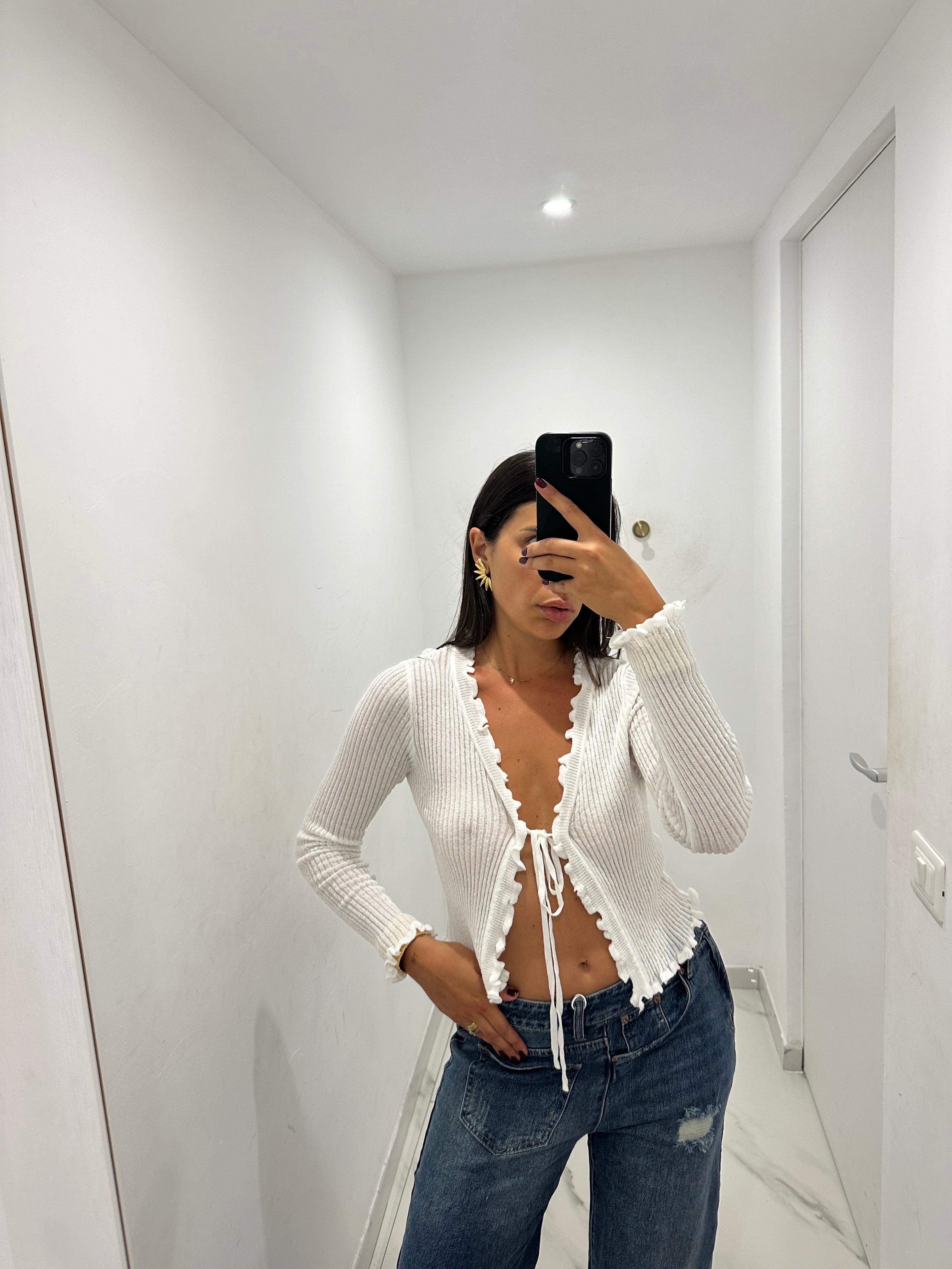 Cardigan in filo