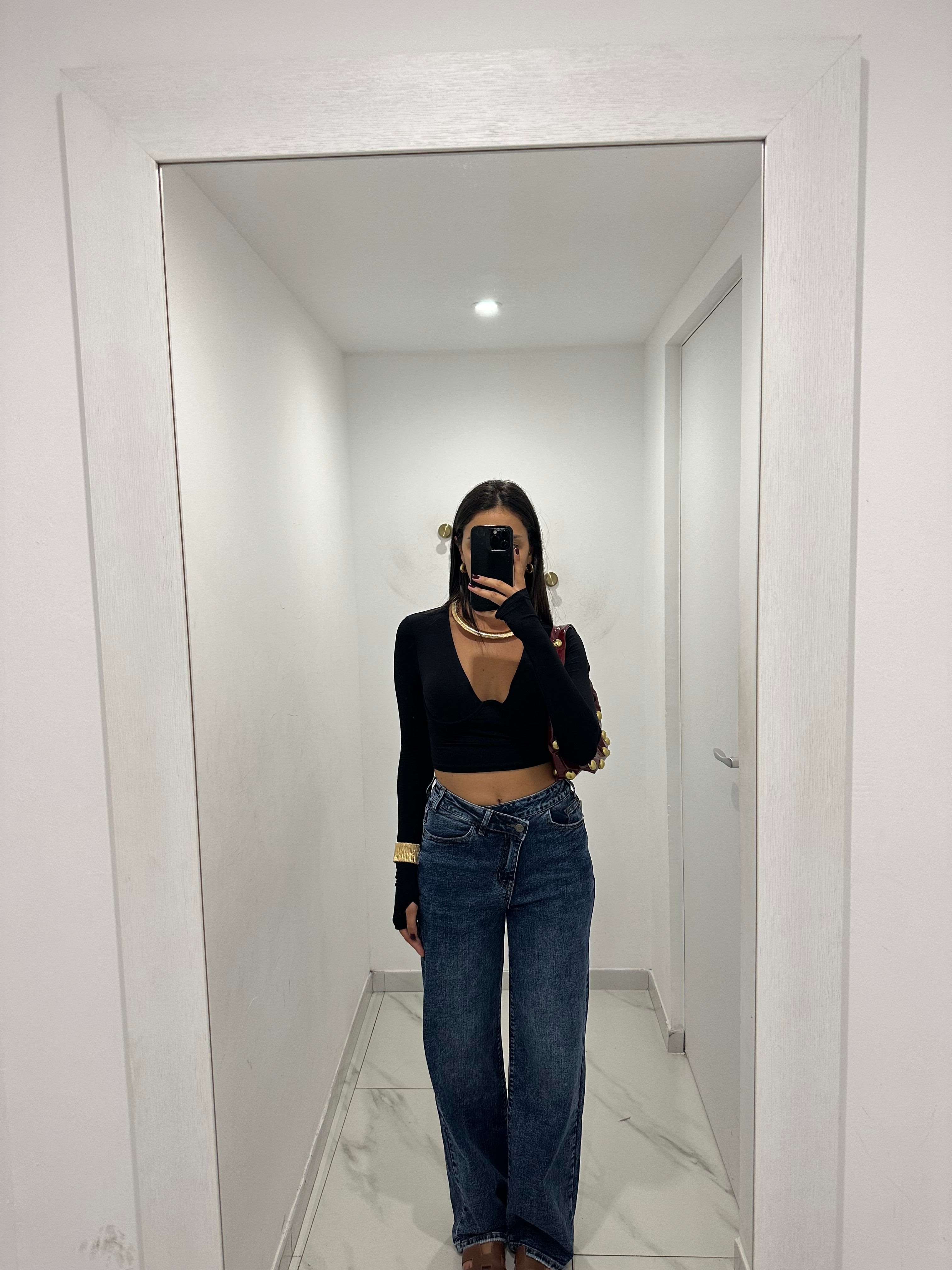 Jeans chiusura chic