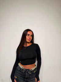 Maglia Crop lycra