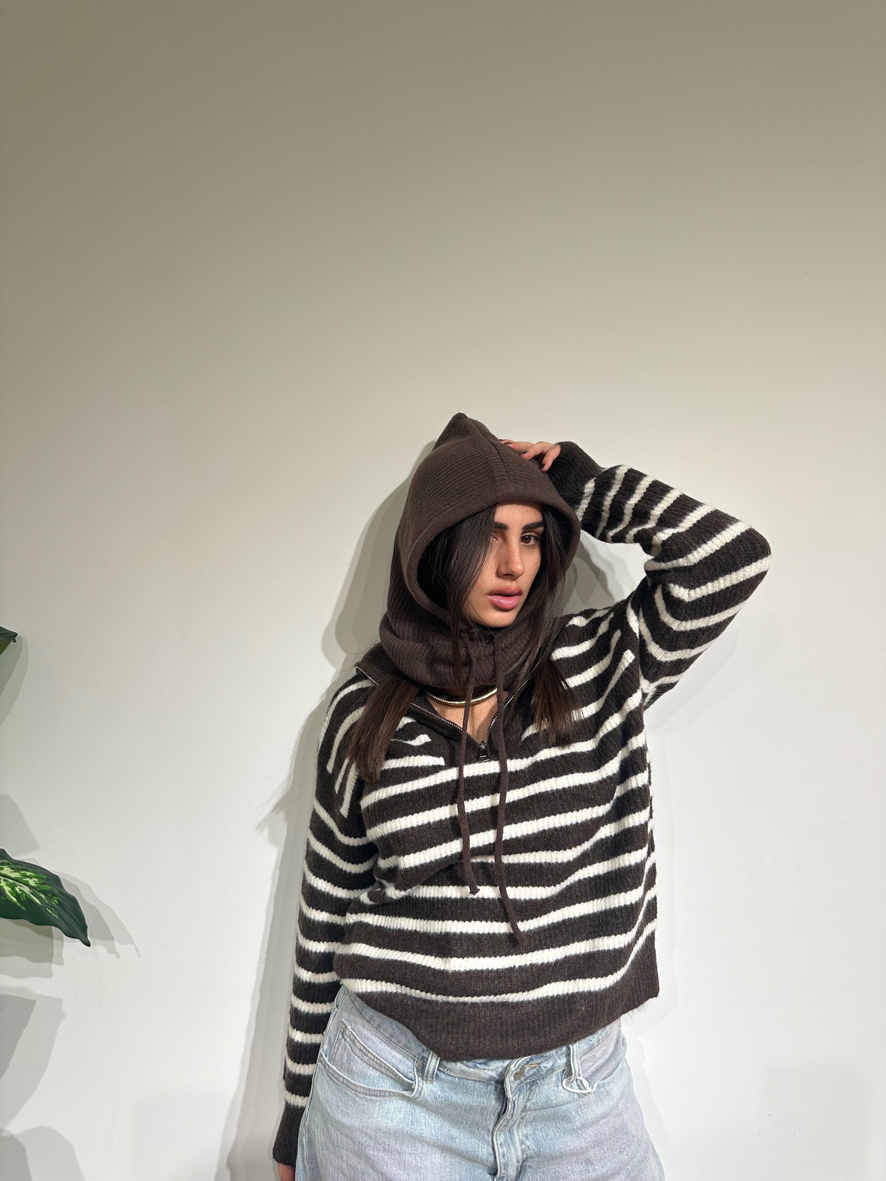 Maglioncino Metà zip