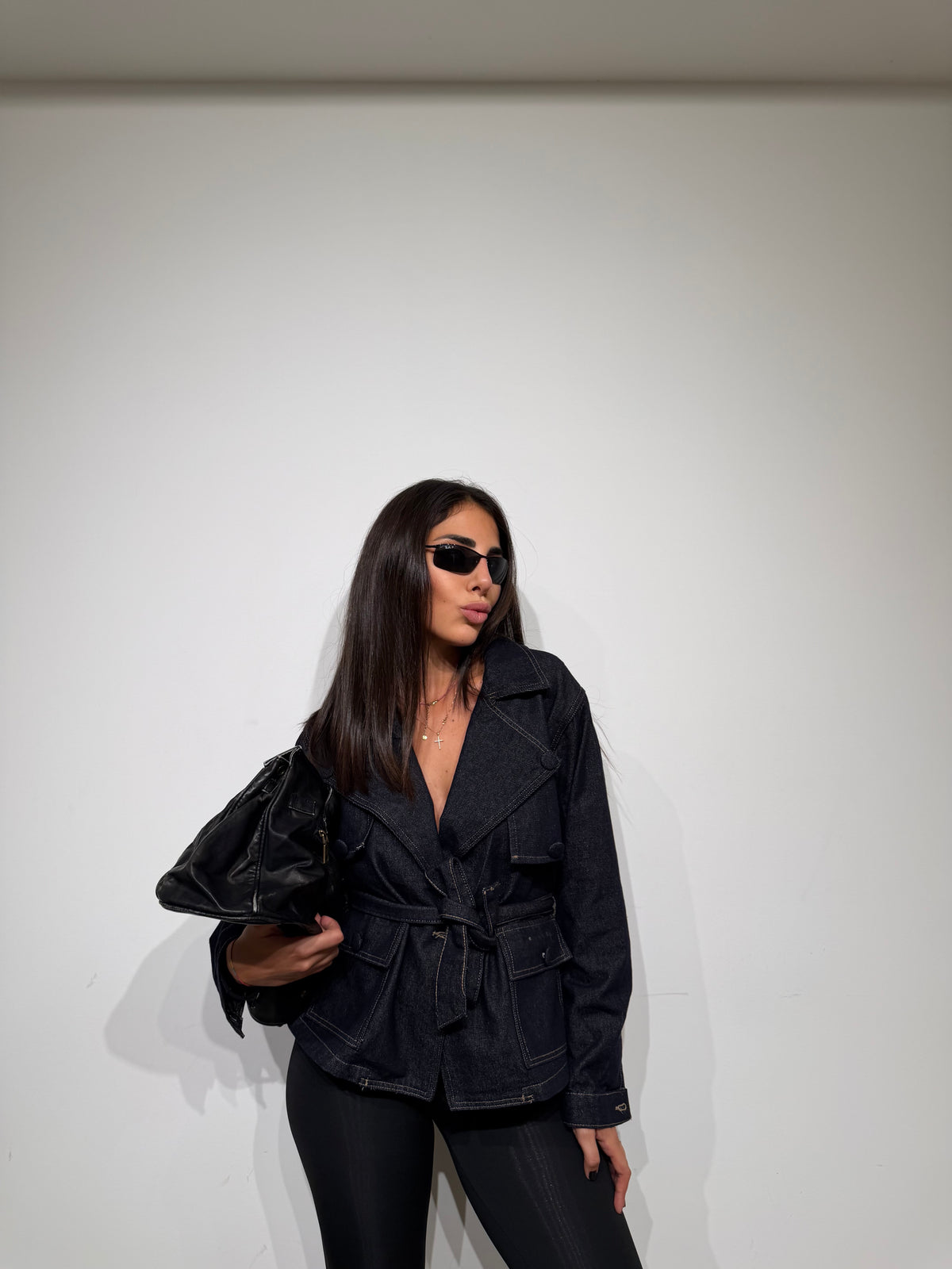 Mini trench Denim
