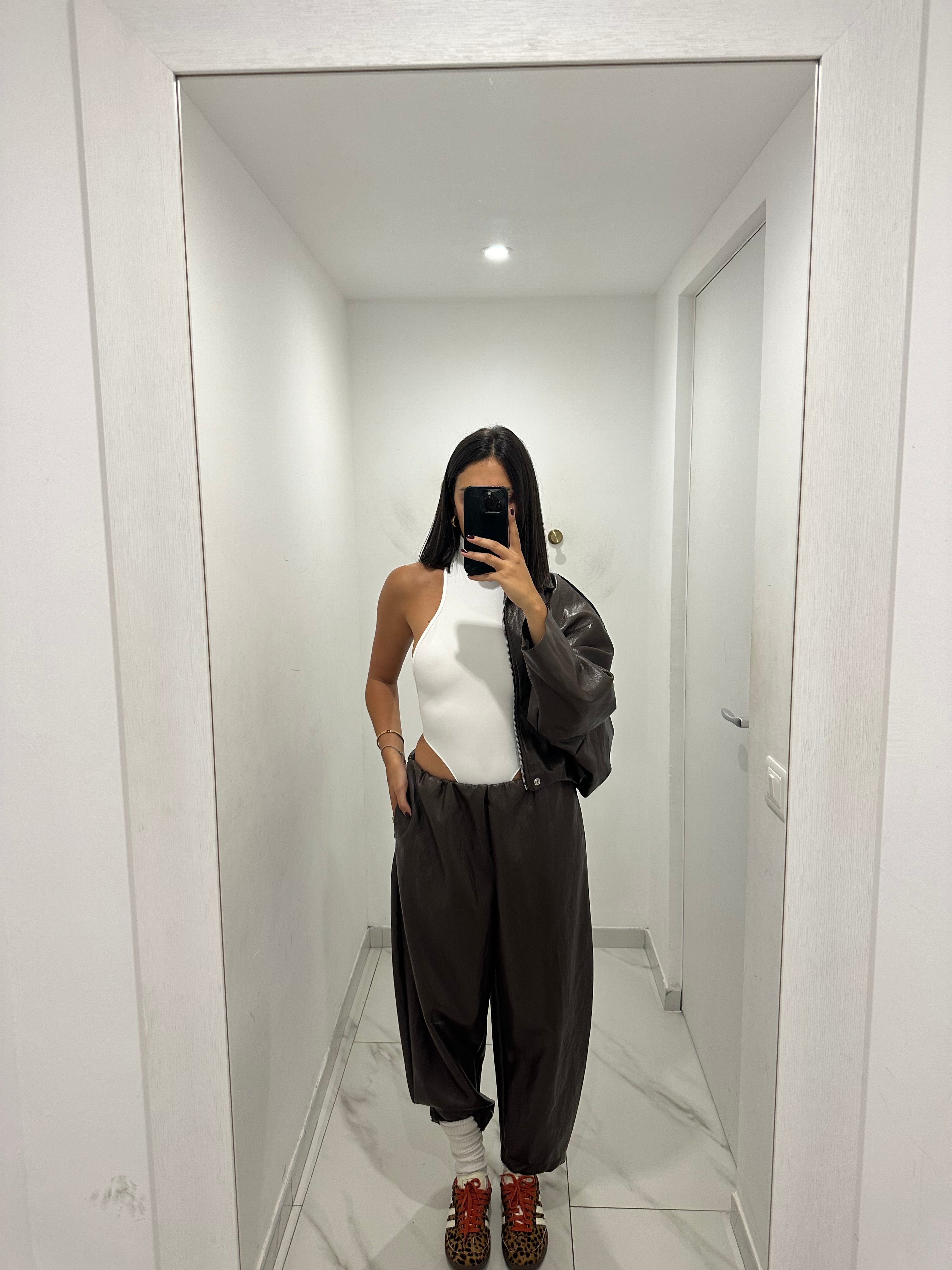 Pantalone ecopelle ballon