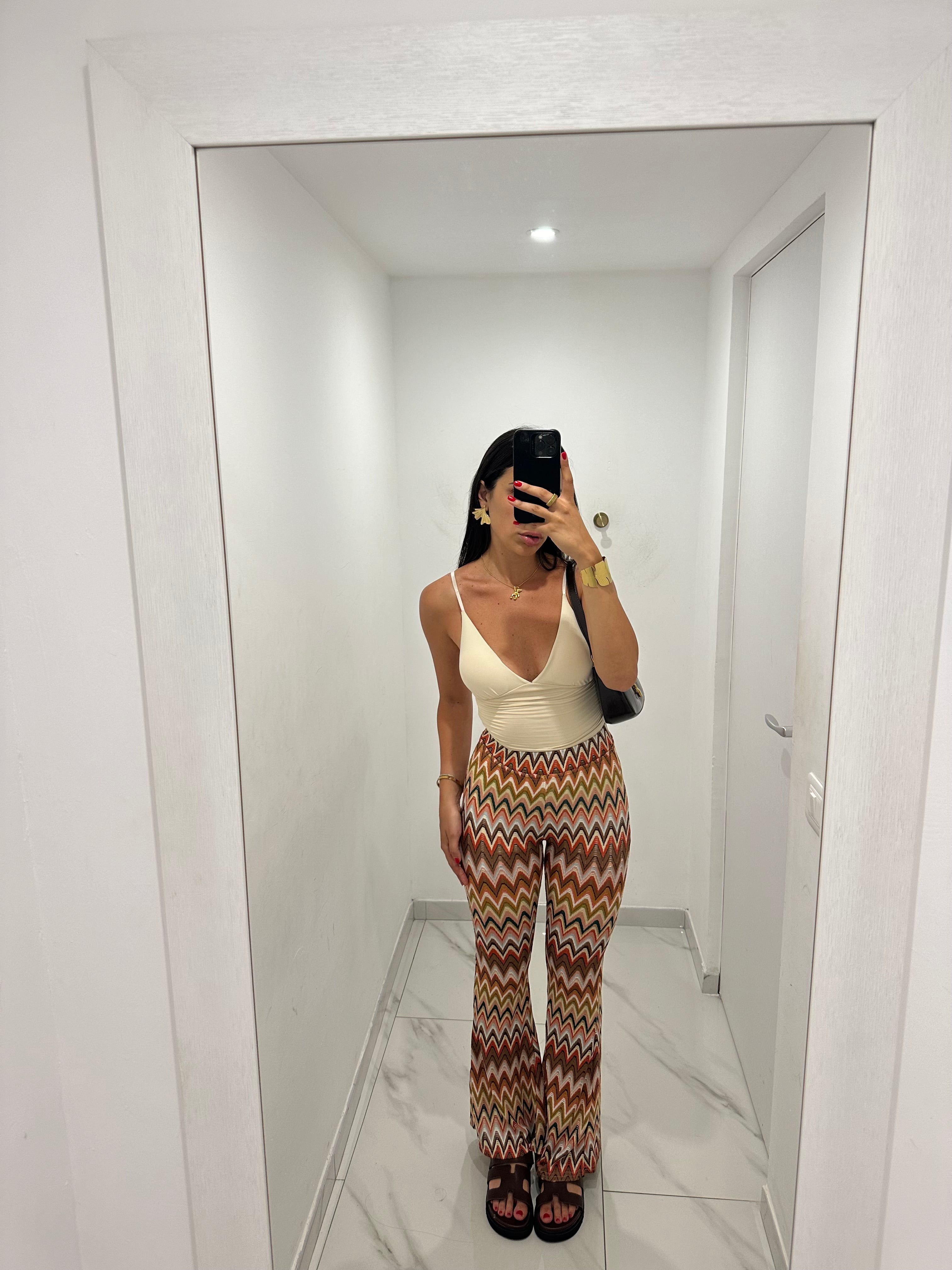 Pantalone zig zag