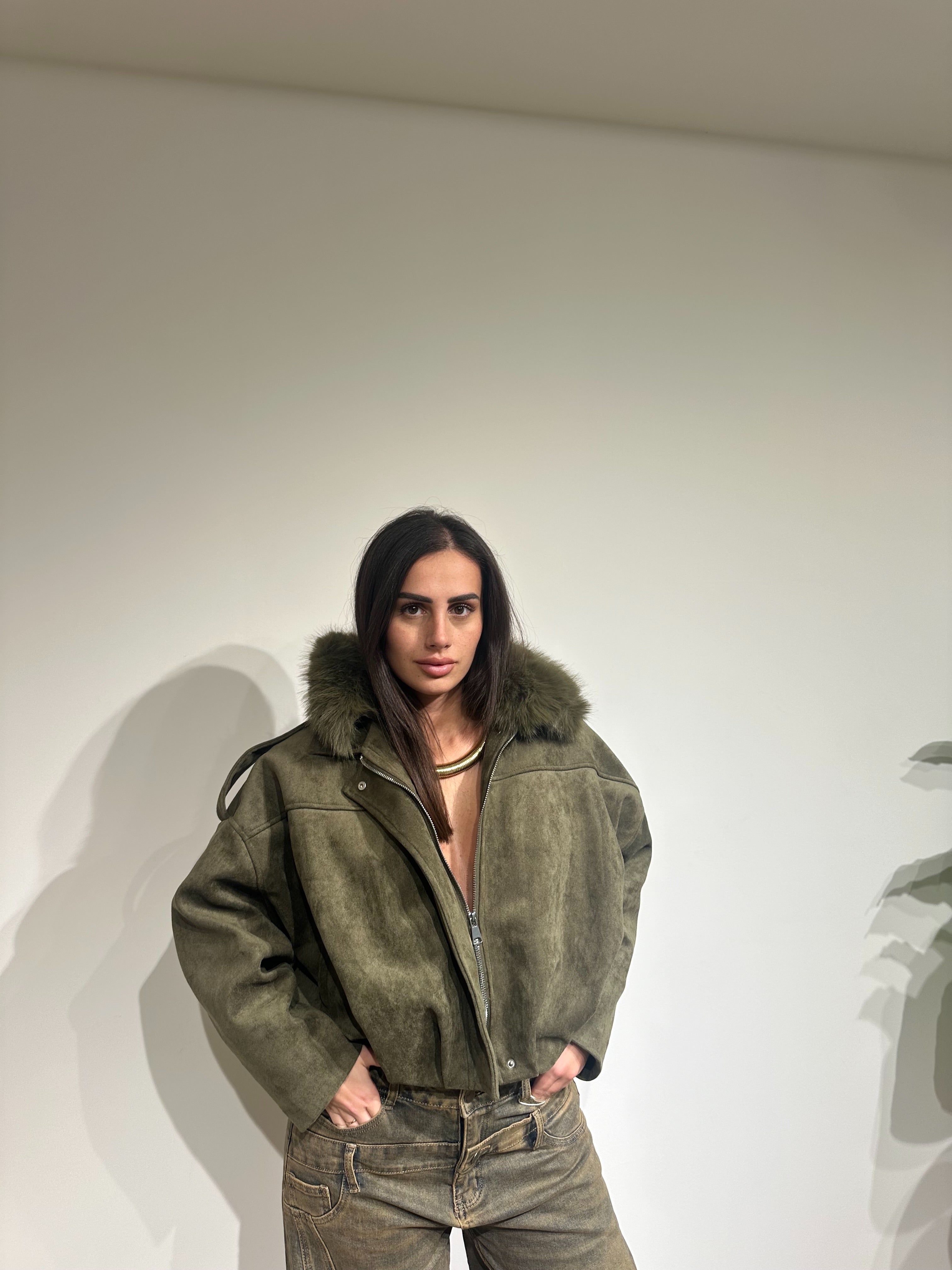 Giacca camoscio Top quality