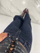 Jeans bagno brillantinato