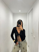Cardigan in filo