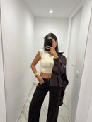 Jeans leopardo dritto