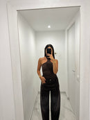 Jeans cioccolato brillo