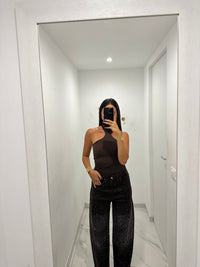 Jeans cioccolato brillo