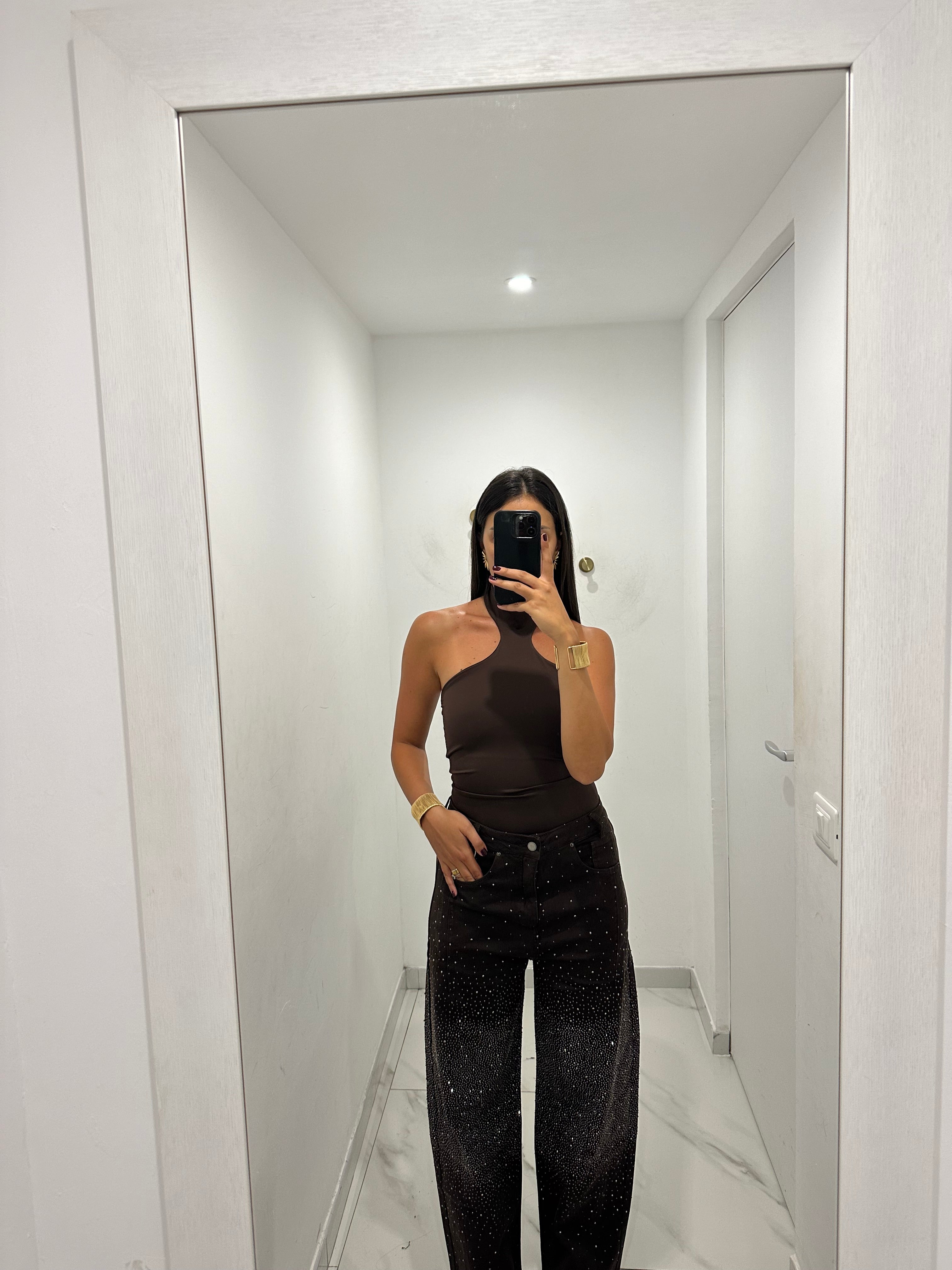 Jeans cioccolato brillo