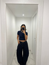 Jeans balloon scuro