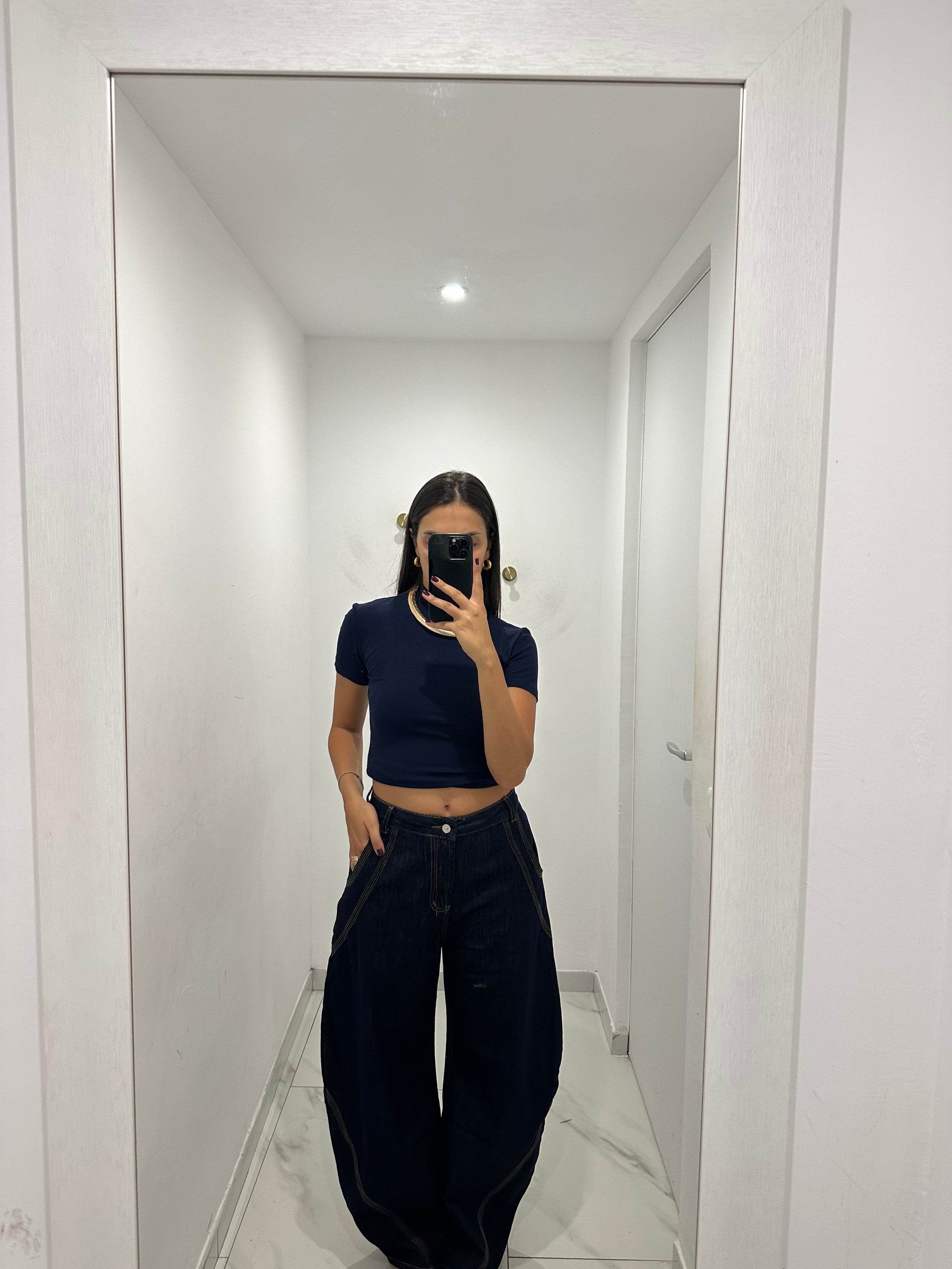 Jeans balloon scuro