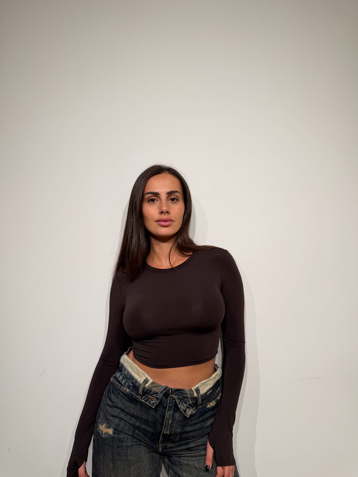 Maglia Crop lycra