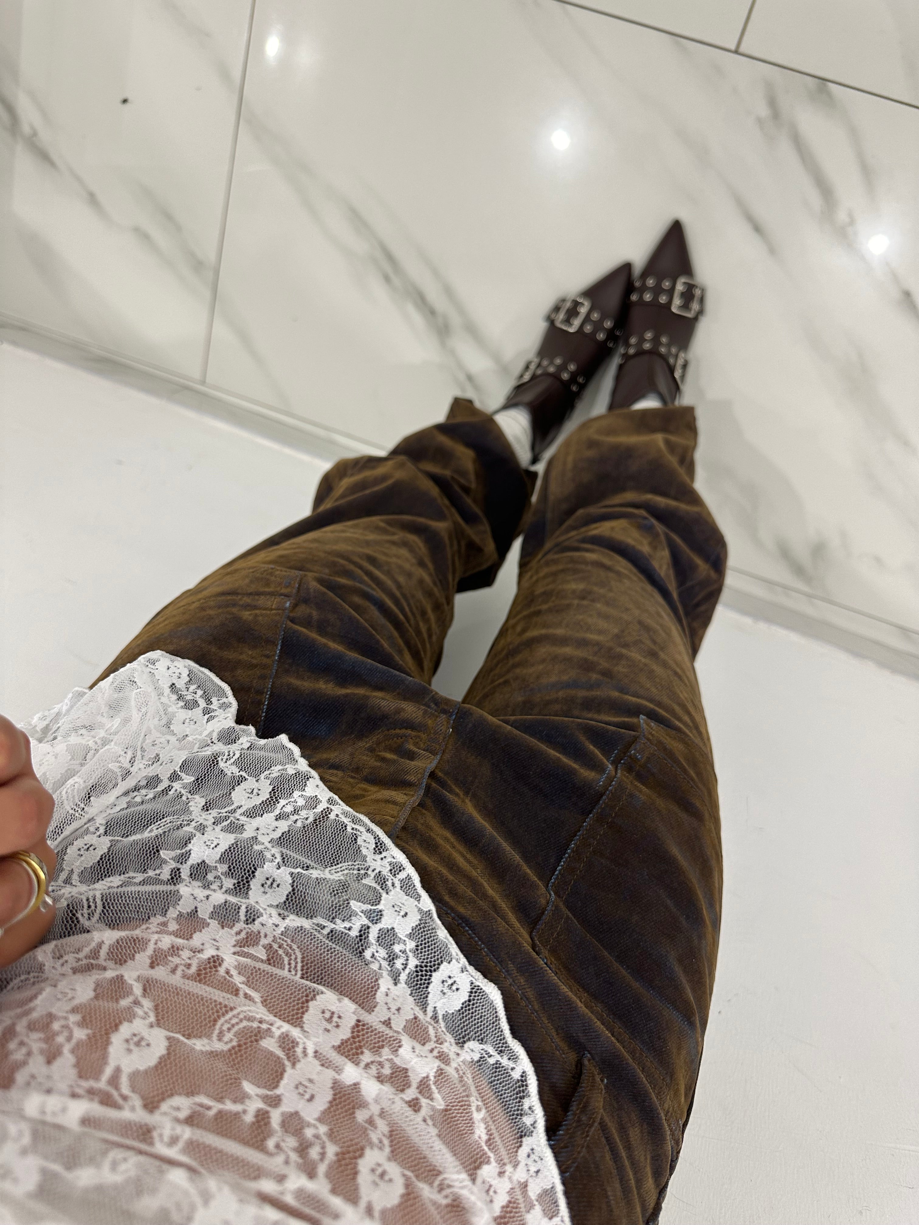 Jeans camoscio
