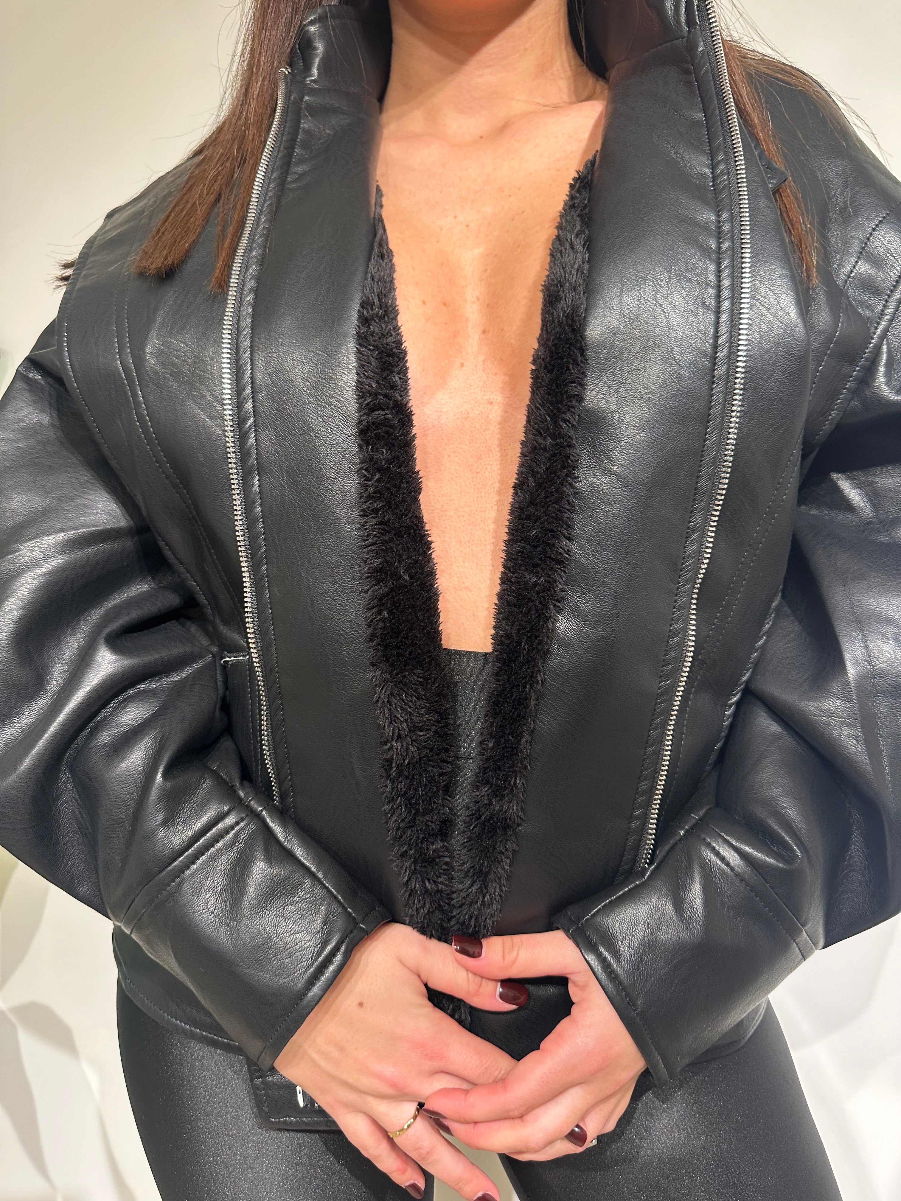 Trench ecopelle super felpato