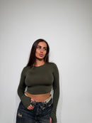 Maglia Crop lycra