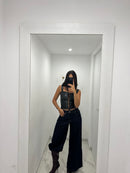 Jeans bagno brillantinato