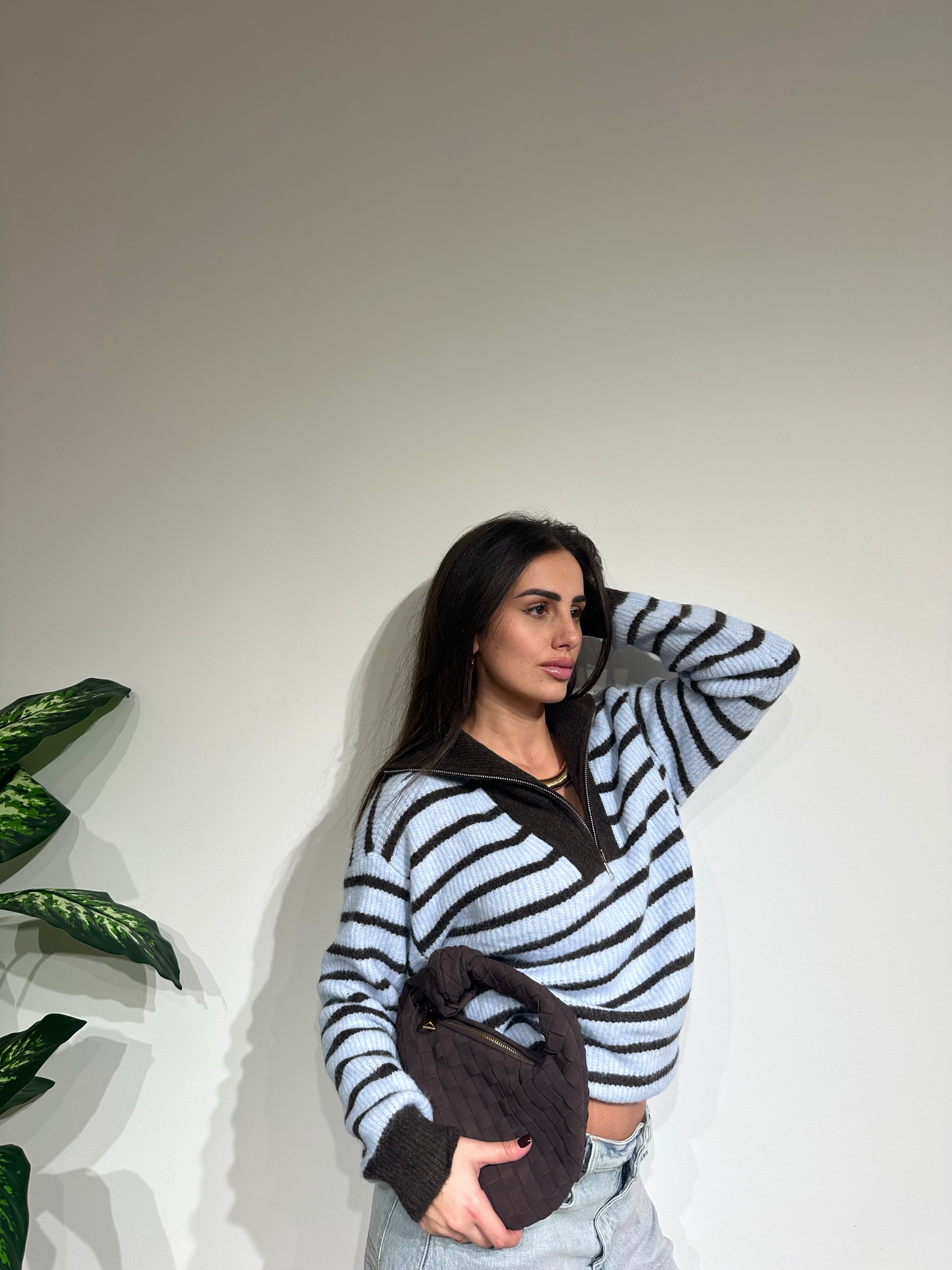 Maglioncino Metà zip