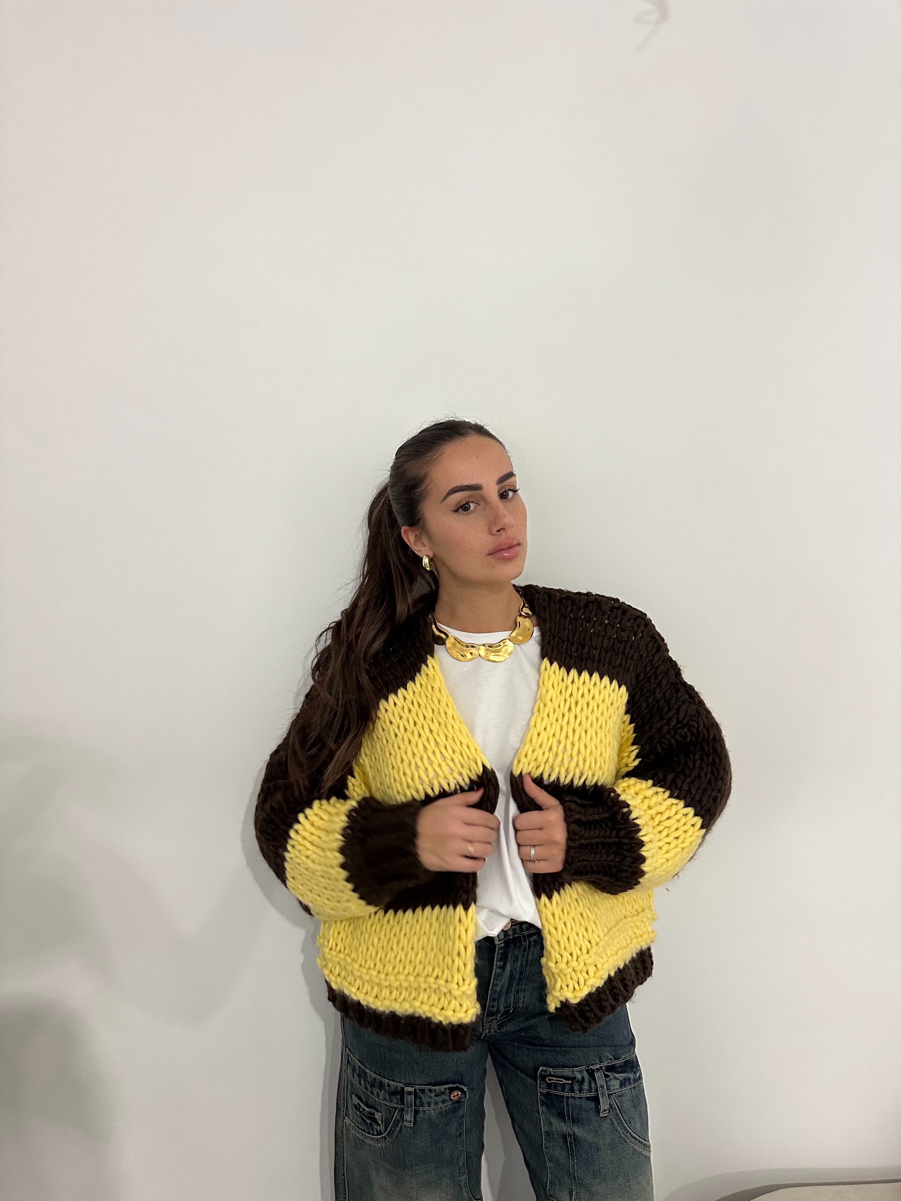 Cardigan bicolor