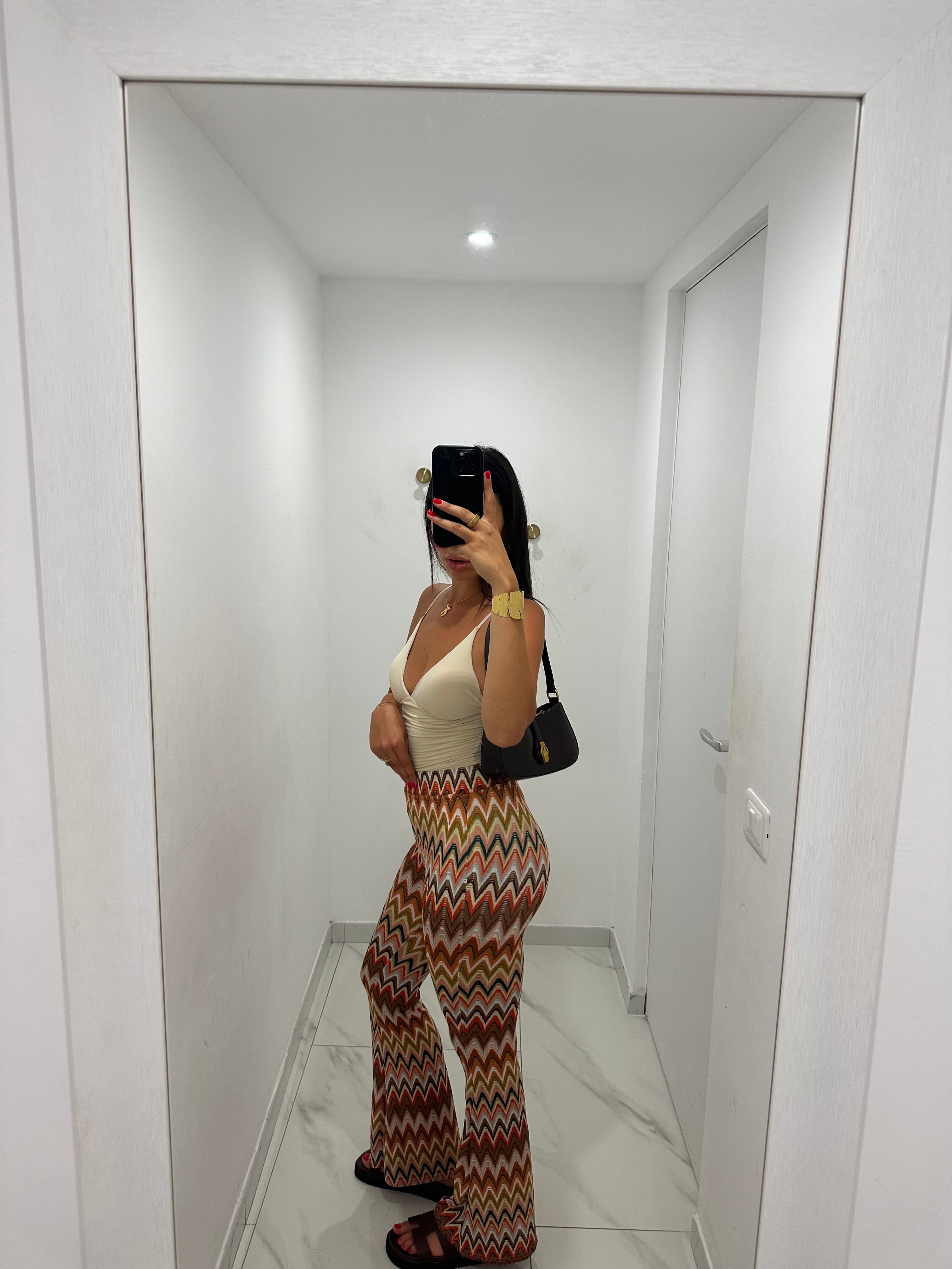 Pantalone zig zag