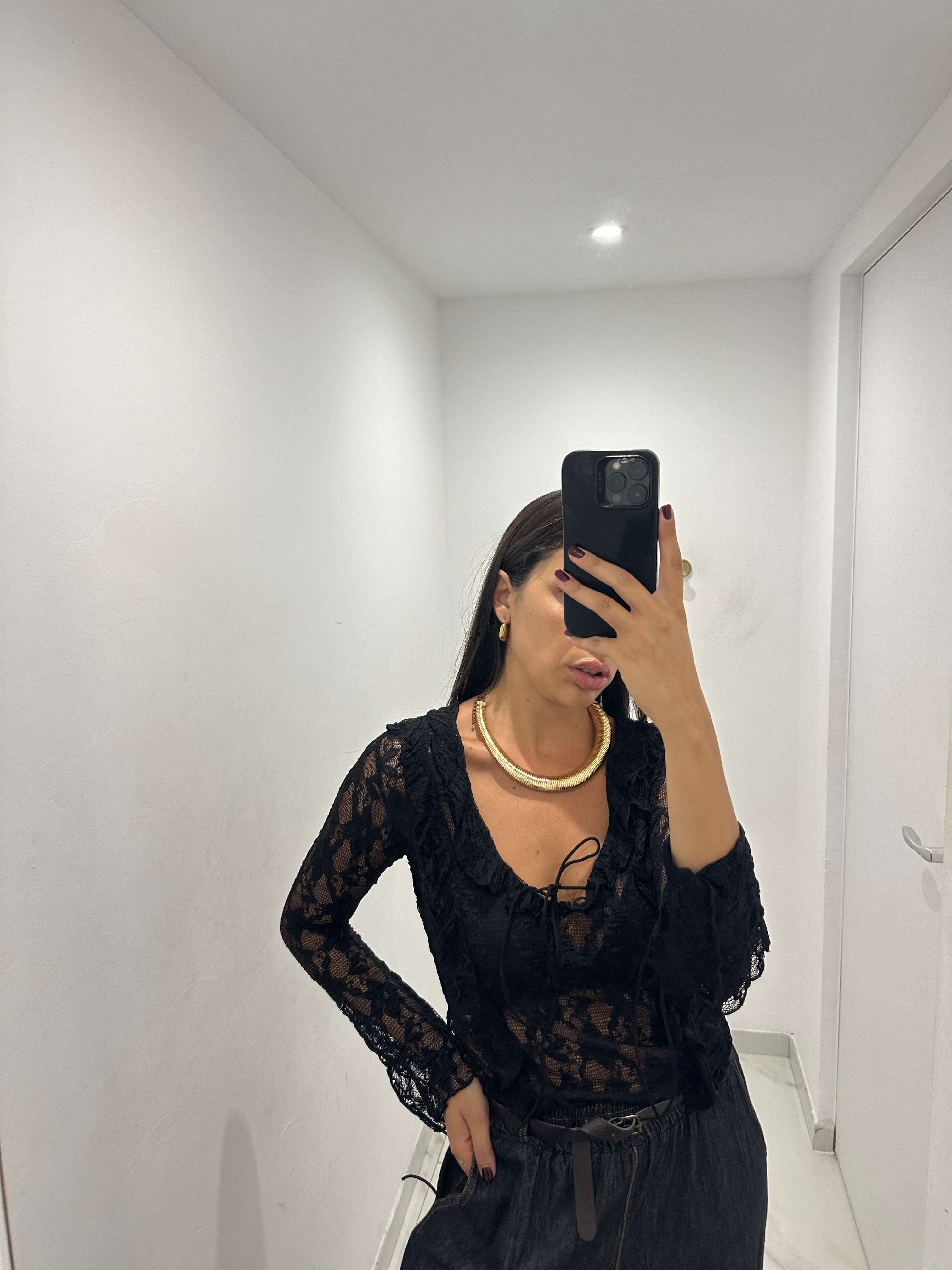 Camicia Stella in pizzo