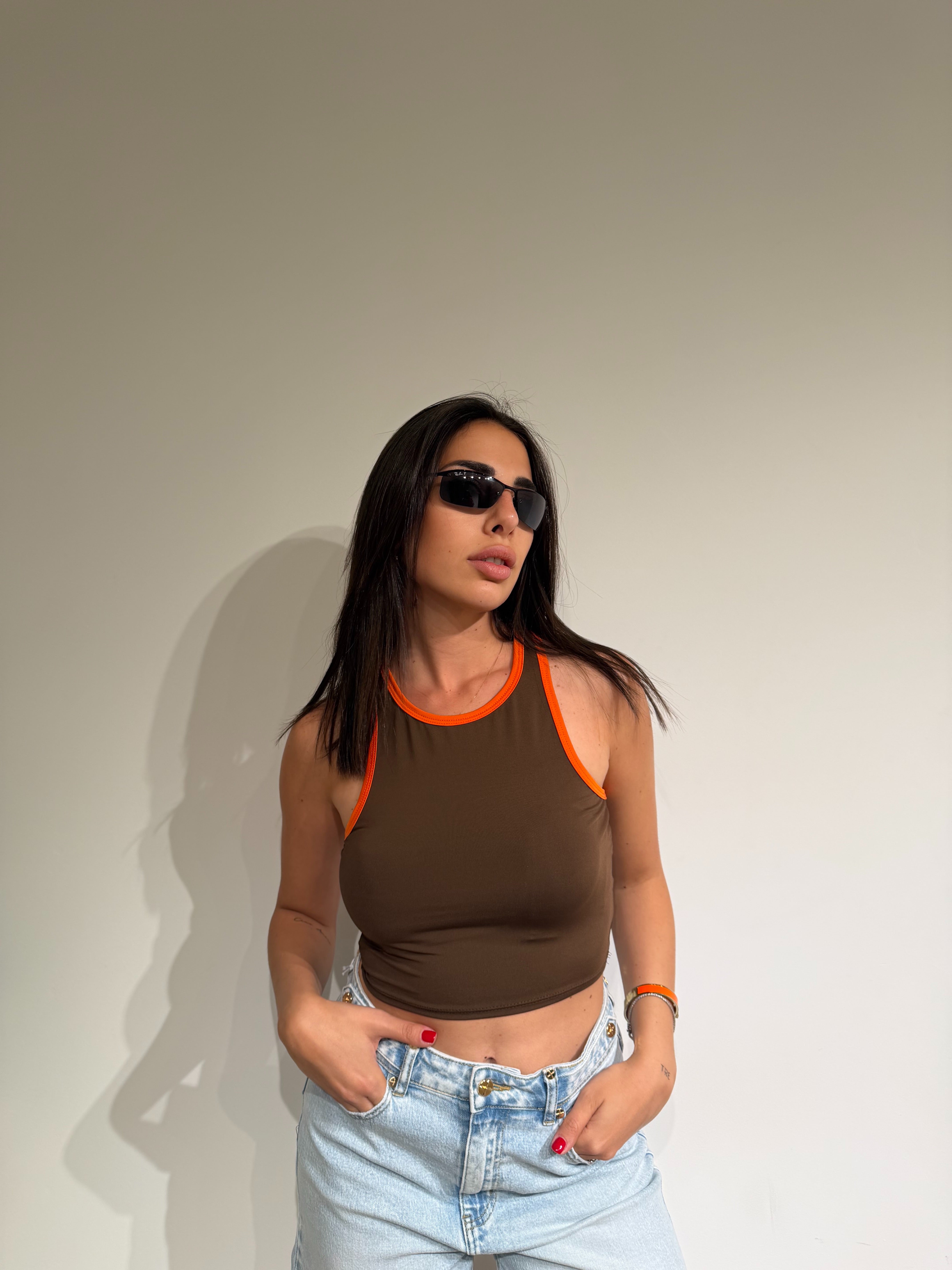 Marrone/arancio